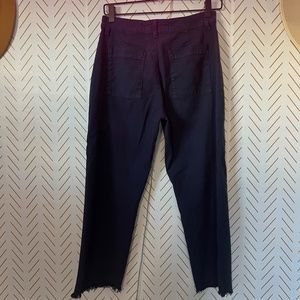 #66 NWOT RARE Frank & Eileen Navy Blue size 4 / 27 Women's Fray Edge Crop Pants